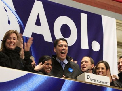 25138 44608 aol inc ceo tim armstrong c rings the opening bell with comp