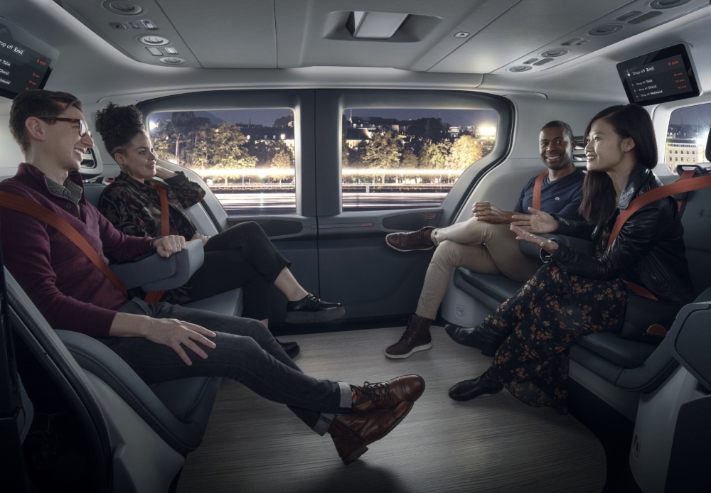 A Cruise Origin robottaxi belső tere Cruise Origin interior