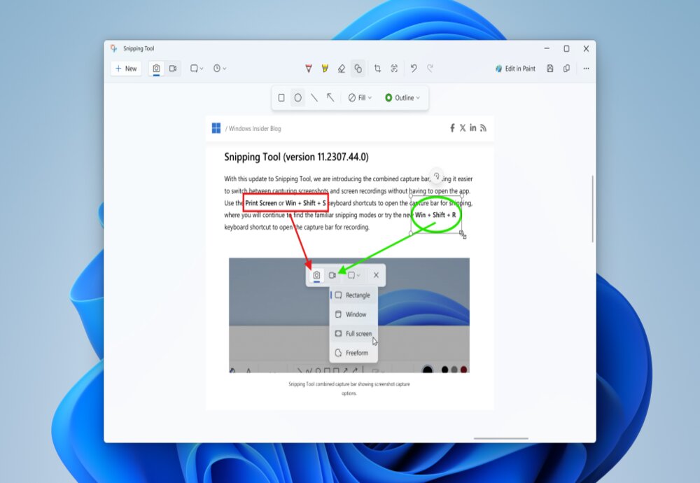 Copilot Az alkalmazás tesztverzióinak új sorozatában található a Snipping Tool frissítése.