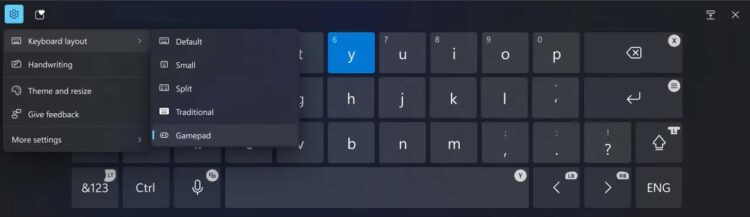 gamepad keyboard